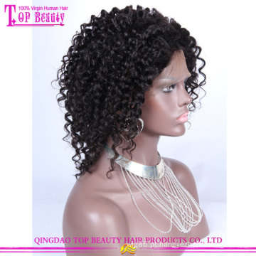 Venda quente curto afro kinky lace perucas de cabelo humano 6a grau afro curto perucas para as mulheres negras